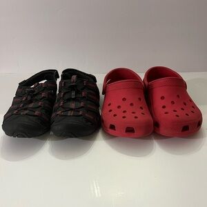Crocs and Khombu Summer Sandals/Shoes Size 1